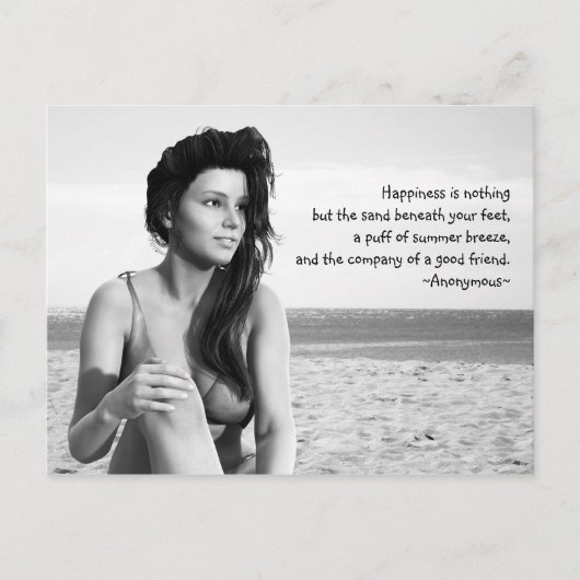 Carte postale noire et blanche (Devant)