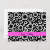 Carte postale noire et blanche (Devant / Derrière)