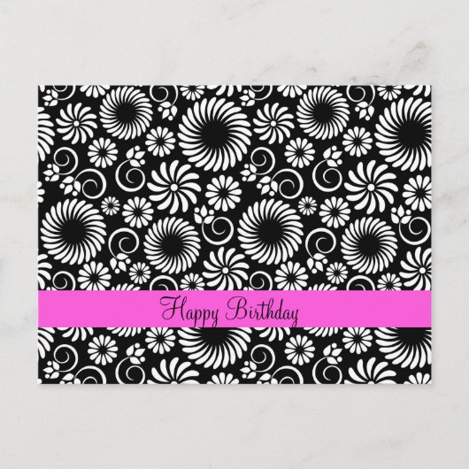 Carte postale noire et blanche (Devant)