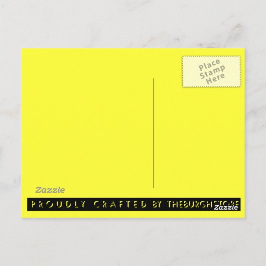 Carte postale noire et or PIT en verre (Dos)