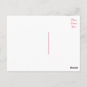 Carte postale noire florale rouge Rose (Dos)