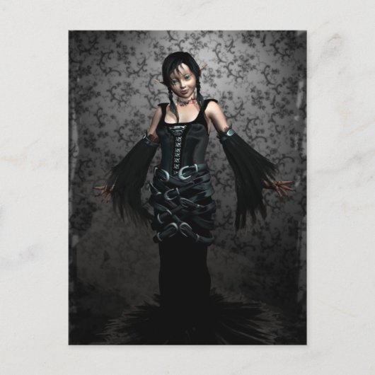 Carte postale noire gothique (Devant)