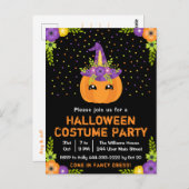 Carte postale noire Halloween Fancy Robe Costume P (Devant / Derrière)