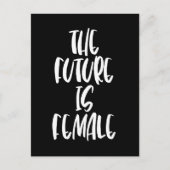 Carte postale noire The Future is Female (Devant)