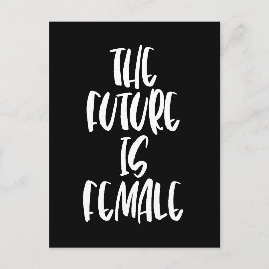 Carte postale noire The Future is Female (Devant)
