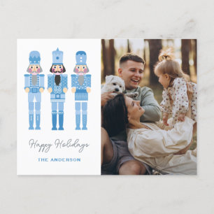 CARTE POSTALE NOIRS BLEU AVEC PHOTO NOËL POSTC