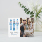 CARTE POSTALE NOIRS BLEU AVEC PHOTO NOËL POSTC (Debout devant)