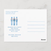 CARTE POSTALE NOIRS BLEU AVEC PHOTO NOËL POSTC (Dos)