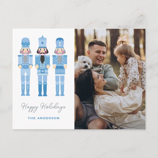 CARTE POSTALE NOIRS BLEU AVEC PHOTO NOËL POSTC (Devant)