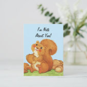 Carte Postale Noix À Propos De Vous Mignonne Écureuil (Debout devant)