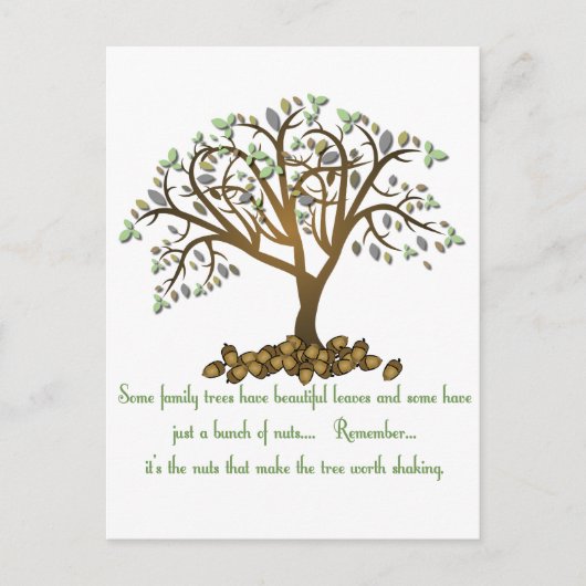 Carte Postale Noix d'arbre familial (Devant)