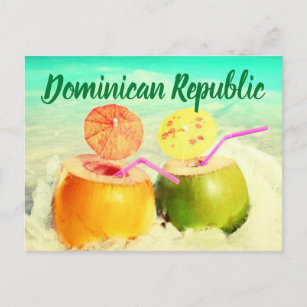 Carte Postale noix de coco de République Dominicaine