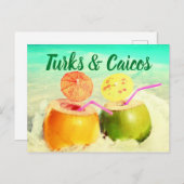 Carte Postale noix de coco de Turks & Caicos (Devant / Derrière)