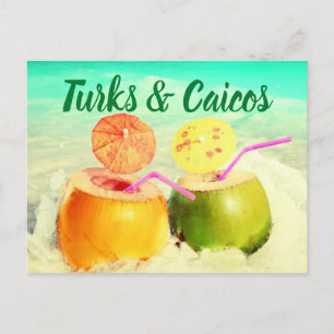 Carte Postale noix de coco de Turks & Caicos