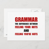 Carte Postale Noix de grammaire (Devant / Derrière)