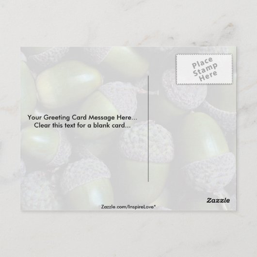 Carte Postale Noix de maïs vert (Dos)