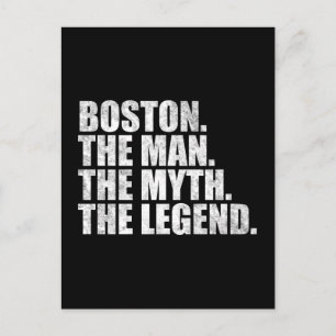 Carte Postale nom Boston, Boston l'homme le mythe la légende