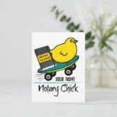 Carte Postale Nom Customisé de l'option Notaire mobile sur skate (Debout devant)