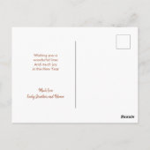 Carte Postale Nom d'arbre simple Joyeux Noël (Dos)