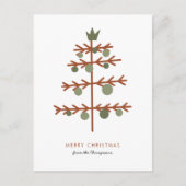 Carte Postale Nom d'arbre simple Joyeux Noël (Devant)