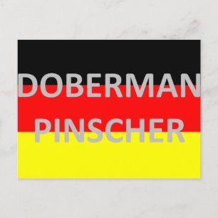 Carte Postale nom de doberman pinscher sur germany-flag.png