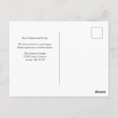 Carte Postale Nom de famille tendance Porte avant Déplacement pe (Dos)