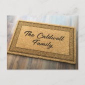 Carte Postale Nom de famille tendance Porte avant Déplacement pe (Devant)