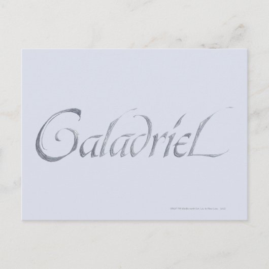 Carte Postale Nom de Galadriel Texté (Devant)