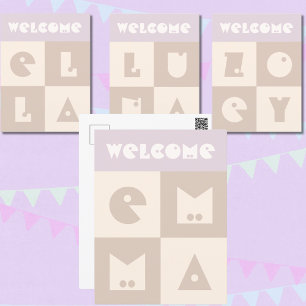 Carte Postale Nom de la petite fille à quatre lettres