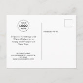 Carte Postale Nom de l'entreprise Logo et photo Joyeux Noël (Dos)