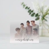 Carte Postale Nom de l'entreprise Logo et photo Joyeux Noël (Debout devant)