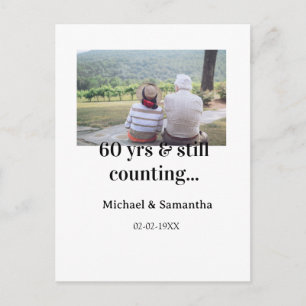 Carte Postale nom de photo d'anniversaire de 60 ans toujours en