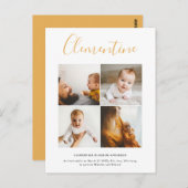 Carte Postale Nom de script moderne multi photo polka point (Devant / Derrière)