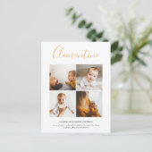 Carte Postale Nom de script moderne multi photo polka point (Debout devant)