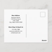 Carte Postale Nom d'entreprise a déplacé noir blanc votre logo i (Dos)