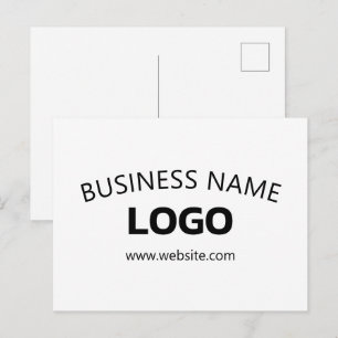 Carte Postale Nom d'entreprise modifiable, site Web et logo télé