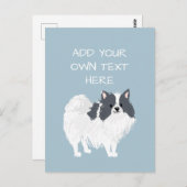 Carte Postale Nom du chien personnalisé de Poméranie (Devant / Derrière)