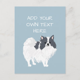 Carte Postale Nom du chien personnalisé de Poméranie