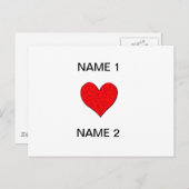 Carte Postale Nom du coeur (Devant / Derrière)