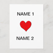 Carte Postale Nom du coeur (Devant)