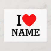 Carte Postale Nom du coeur (Devant)