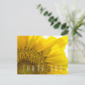 Carte Postale Nom du Merci de tournesol moderne (Debout devant)