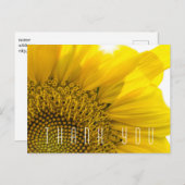 Carte Postale Nom du Merci de tournesol moderne (Devant / Derrière)