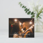 Carte Postale Nom du script Photo de remerciement de mariage au  (Debout devant)