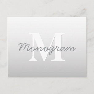 Carte Postale Nom en écriture cursive ou autre texte avec monogr
