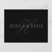 Carte Postale Nom et nom de famille des couples Monogramme (Devant)