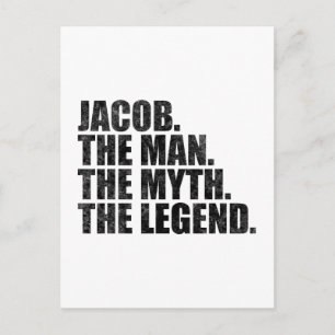 Carte Postale nom Jacob, Jacob l'homme le mythe la légende