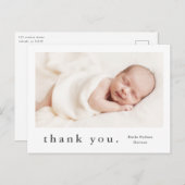 Carte Postale Nom moderne Photo Baby (Devant / Derrière)