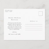 Carte Postale Nom moderne Photo Baby Merci (Dos)