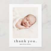 Carte Postale Nom moderne Photo Baby Merci (Devant)